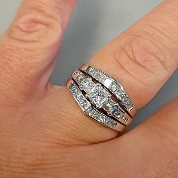 Kay Jewlers Jewelry - 1.75. ct tw Diamond engagement ring with 2 enhancer bands 14K WG